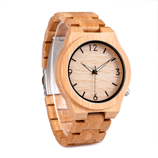 B1 Bamboo Watch with Luminous Hands