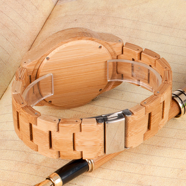 B1 Bamboo Watch with Luminous Hands